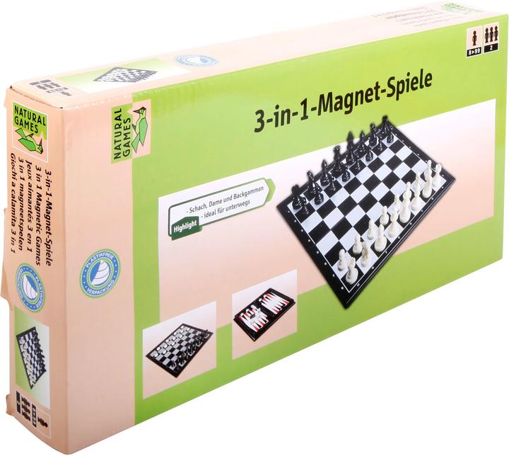 Natural games 3-in-1 magnetic game (German, 2 Players)
