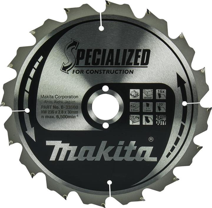 Productafbeelding Makita SPECIALIZED Zaagblad 235x30x16Z