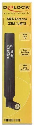 Productafbeelding Delock LTE/HSPA/GSM-antenne, SMA-aansluiting, zwart (GSM)