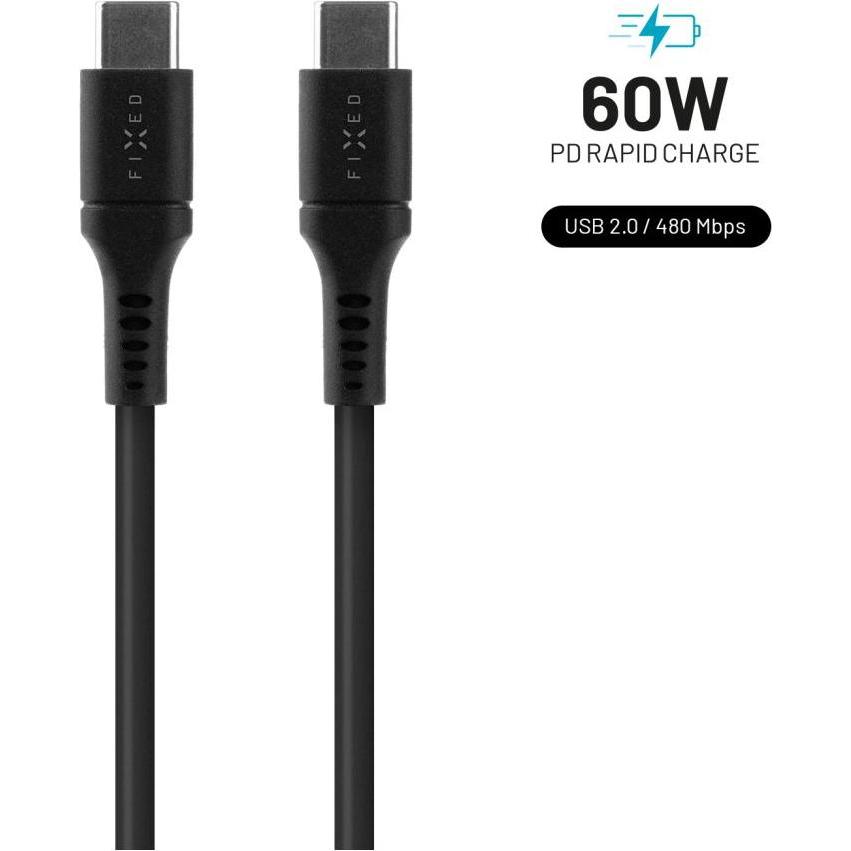 Fixed Liquid-Silicone-Kabel USB-C/USB-C (1.20 m), USB Kabel