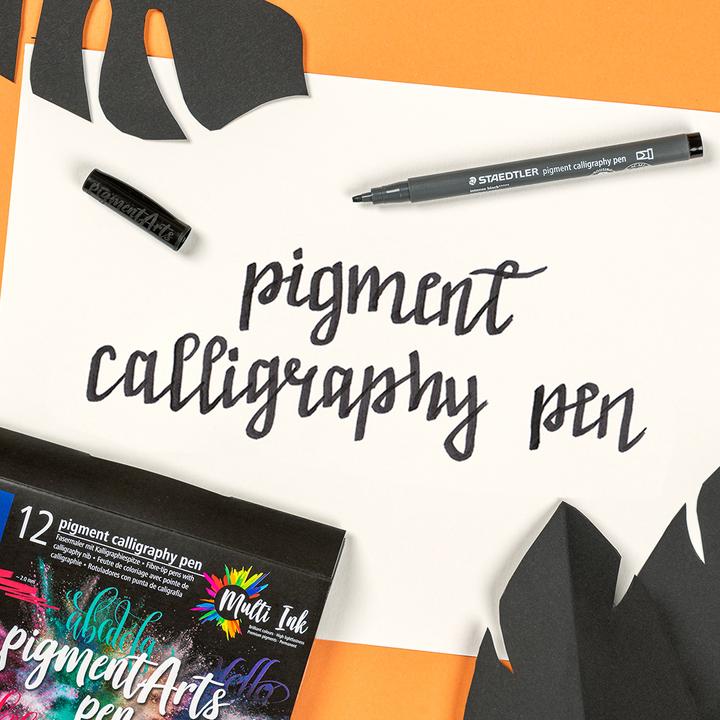 Produktbild Staedtler Pigmentliner Calligraphy 12er (Mehrfarbig, 12 x)