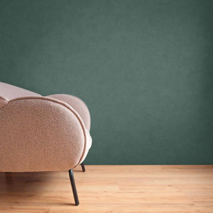 Actual product image A.S. Création Textured wallpaper dark green solid colour - modern plain non-woven wallpaper green (53 x 1005 cm)