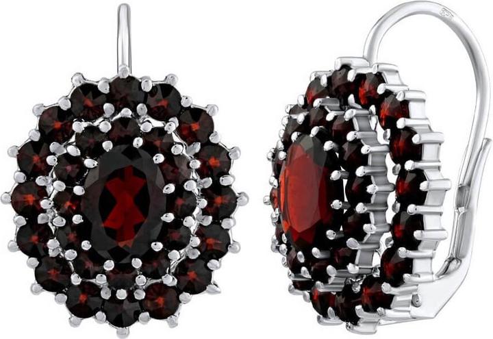 Immagine prodotto Silvego Orecchini di lusso in argento con granato ceco SILVEGO380020 (Argento 925)