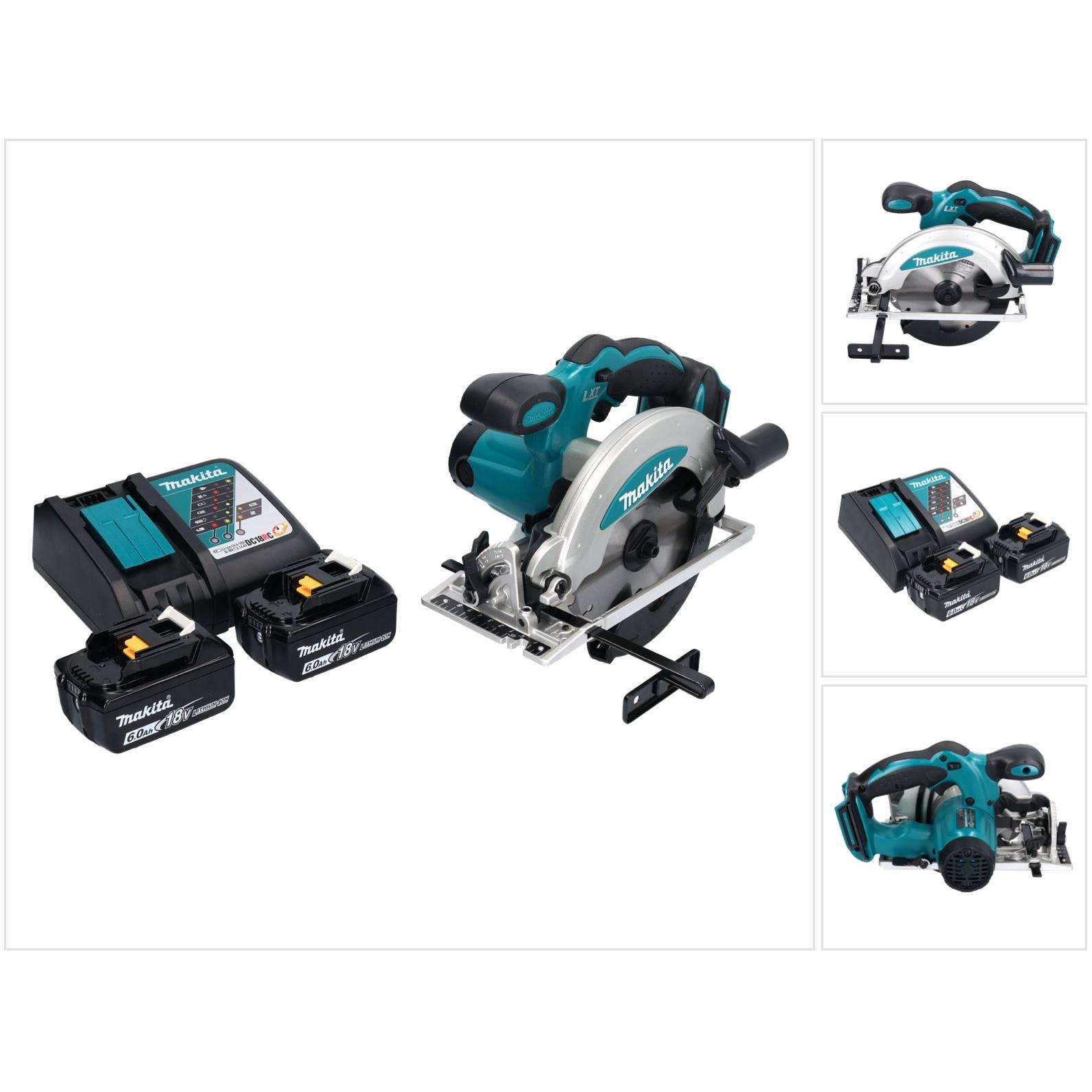 Makita, Handkreissäge, DSS 610 RG Akku Handkreissäge 18 V 165 mm + 2x Akku 6,0 Ah + Ladegerät