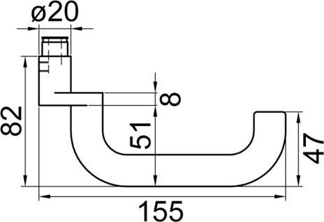 Produktbild Nickal Türdrücker-Halbgarnituren (Türgarnitur)