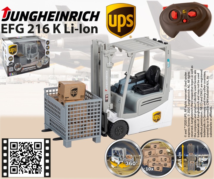 Produktbild Happy People RC UPS Jungheinrich Gabelstapler, 1:17