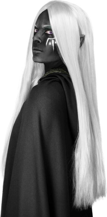 Produktbild Maskworld Extralange Perücke weiss - Kostüm Faschingsperücke