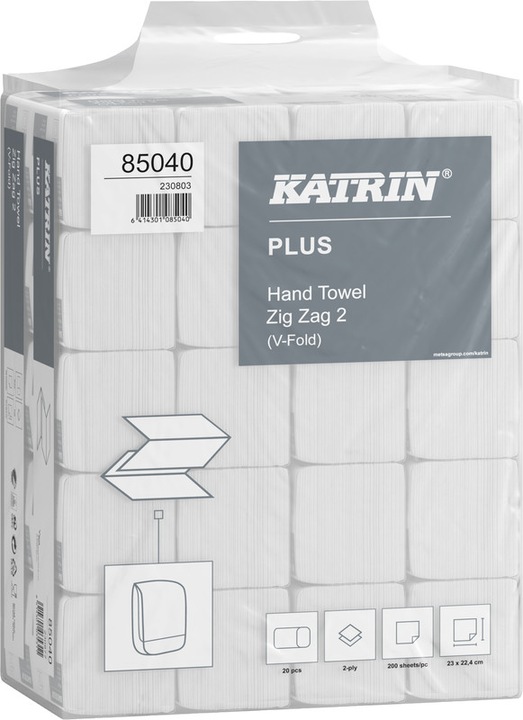 Productafbeelding Katrin Papieren zakdoekjes 35311 PLUS Zig-Zag vouwen 2-laags 4.000 tissues (1 x)
