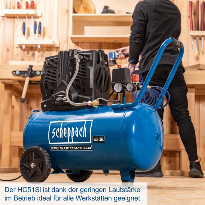 Image du produit Scheppach HC51Si Compresseur 230V 50Hz - 50L (8 bar, 50 l)