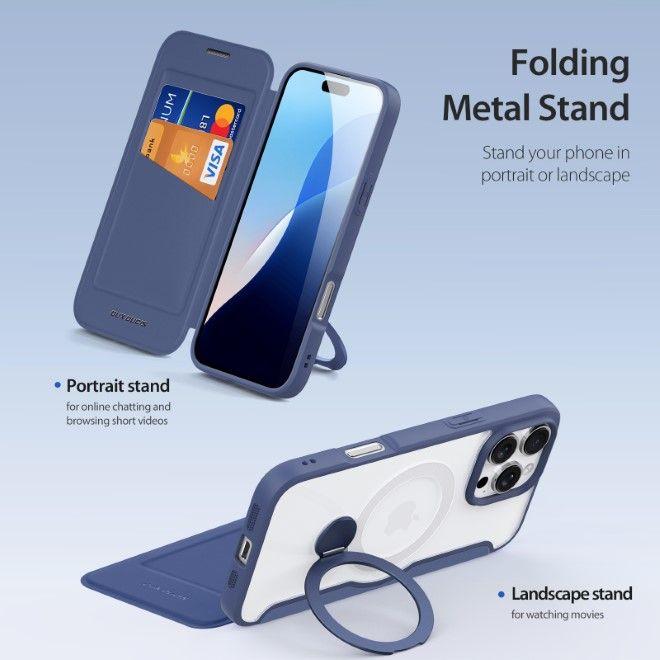 Immagine prodotto Dux Ducis Custodia in pelle Skin X Pro 360° Ring Stand Series (Apple iPhone 16 Pro)
