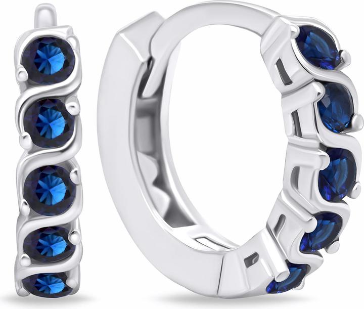 Produktbild Brilio Silver - Sparkling silver earrings withue zircons EA672WB