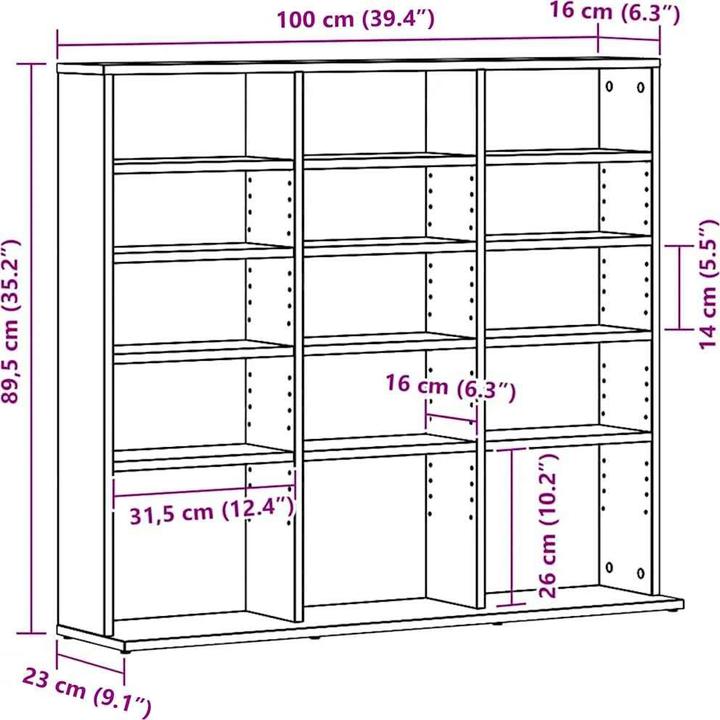 Produktbild vidaXL CD-Regal