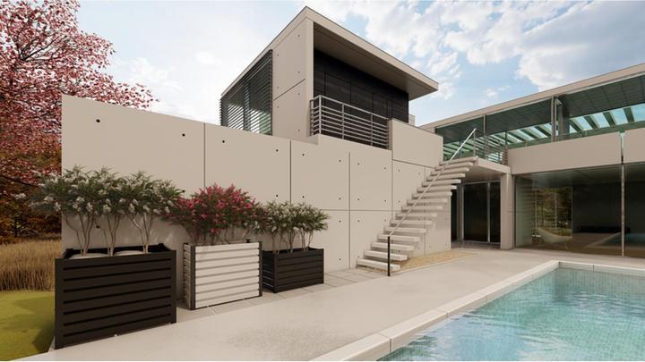 Produktbild Green Split Hochbeet walnut (wood-like veneer) 60cm x 50cm x 100cm