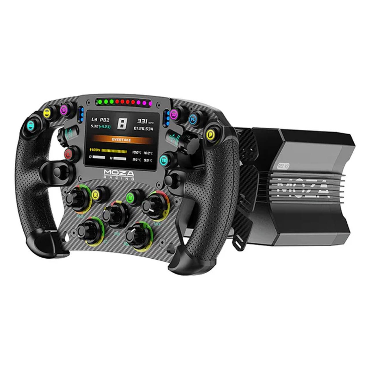 Moza Racing R12 V2 + FSR2 - 12 Nm Direct Drive Rennlenkrad + Lenkrad Mit Touchscreen - Pc (Pc), Gaming Controller