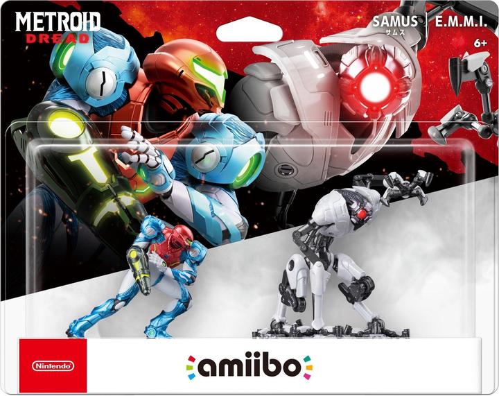 Actual product image Nintendo amiibo double pack Samus and E.M.M.I. Metroid Dread (3DS XL)