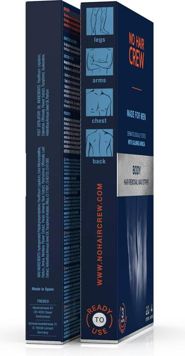 Actual product image No Hair Crew Wax strips (20x, 76 g)