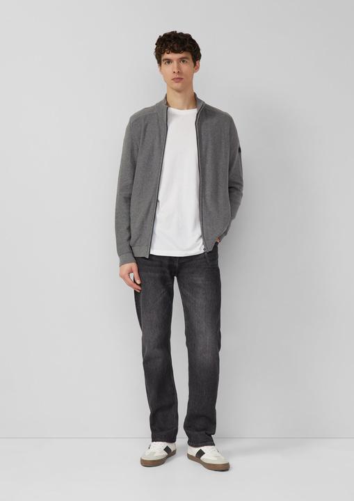 Produktbild s.Oliver Strickjacke Strickjacke im Mustermix mit Troyer-Kragen (S)