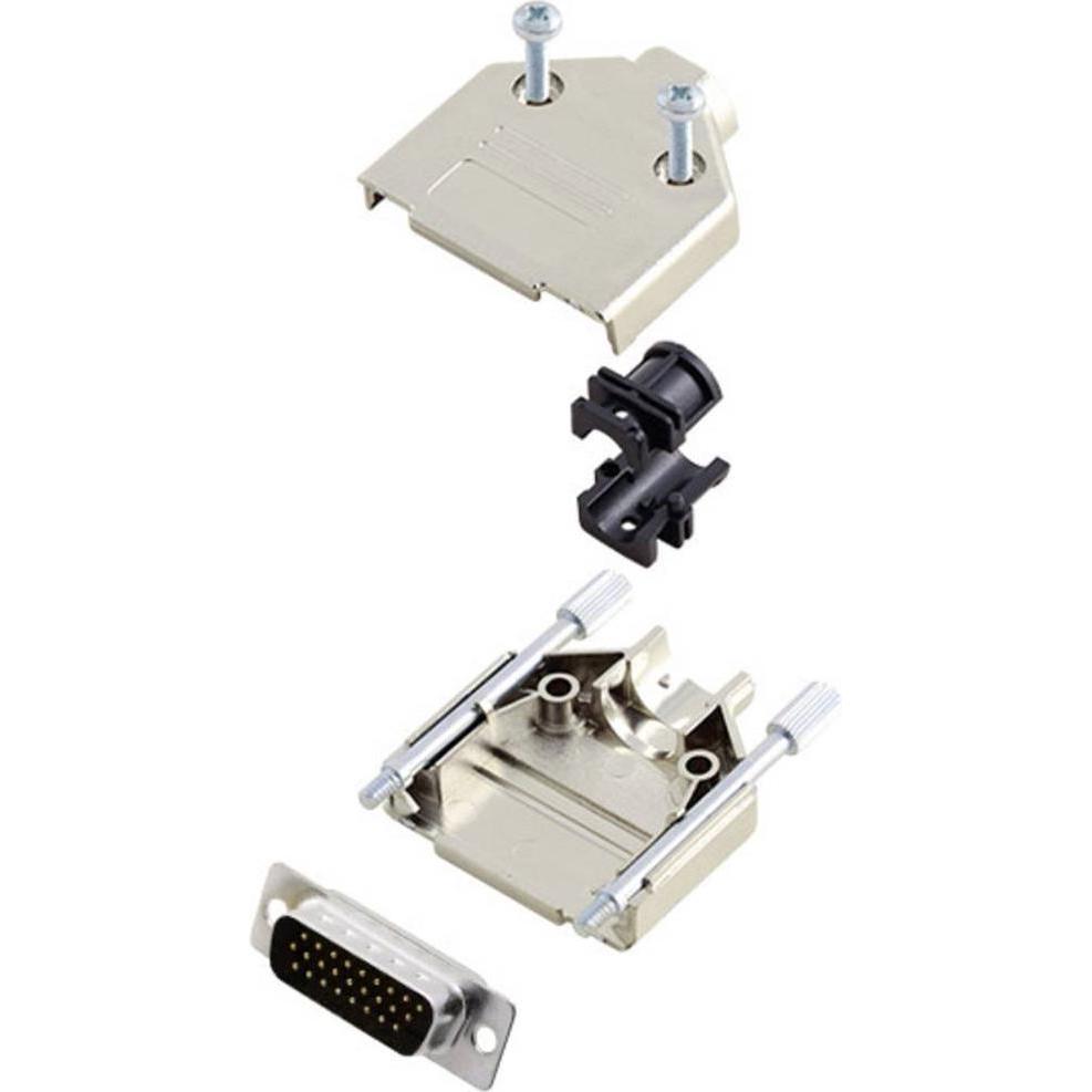 Amphenol L17DTPK-M-15+L717HDA26P D-SUB Stiftleisten-Set 180 ° Polzahl (num): 26, Elektronikkabel + Stecker, Silber