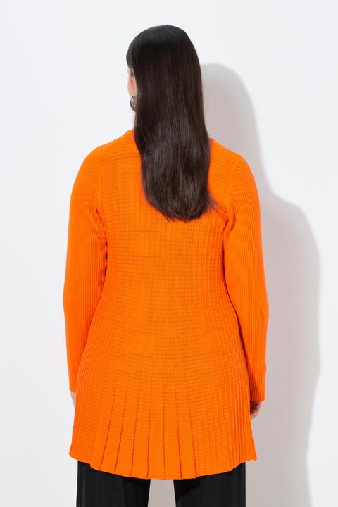 Produktbild Ulla Popken Plissee-Strickjacke, A-Linie, Schalkragen, Langarm (58, 60)