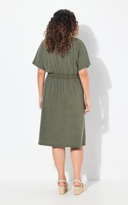 Produktbild Ulla Popken Jerseykleid, A-Linie, Tunika-Ausschnitt, Halbarm (62)