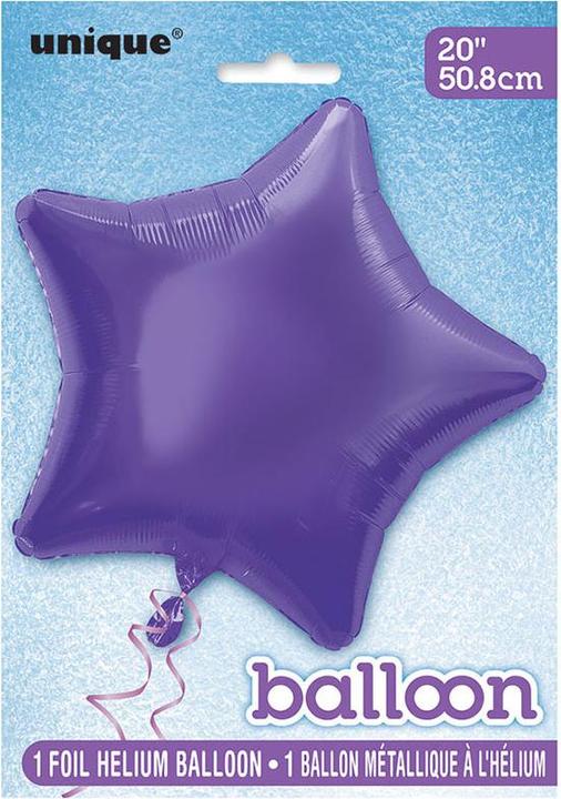 Actual product image Unique Party Foil Balloon Star Purple and Violet (1 x)