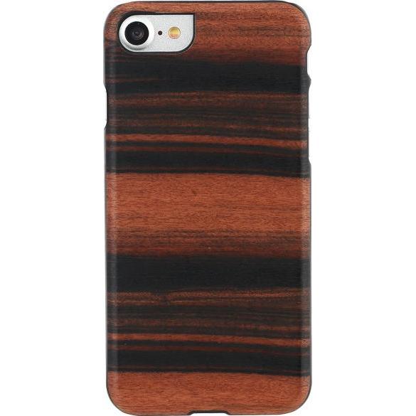 Man.Wand &WOOD-Hülle für iPhone 7 (Apple iPhone 7), Smartphone Hülle, Schwarz, Braun