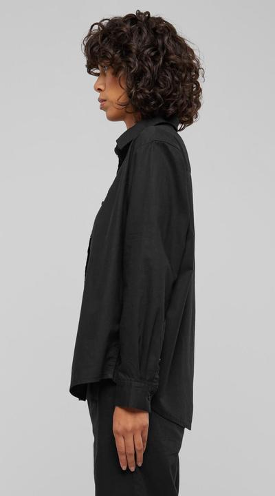 Produktbild Urban Classics Ladies Linen Mixed Oversized Shirt - 165597 (XS)