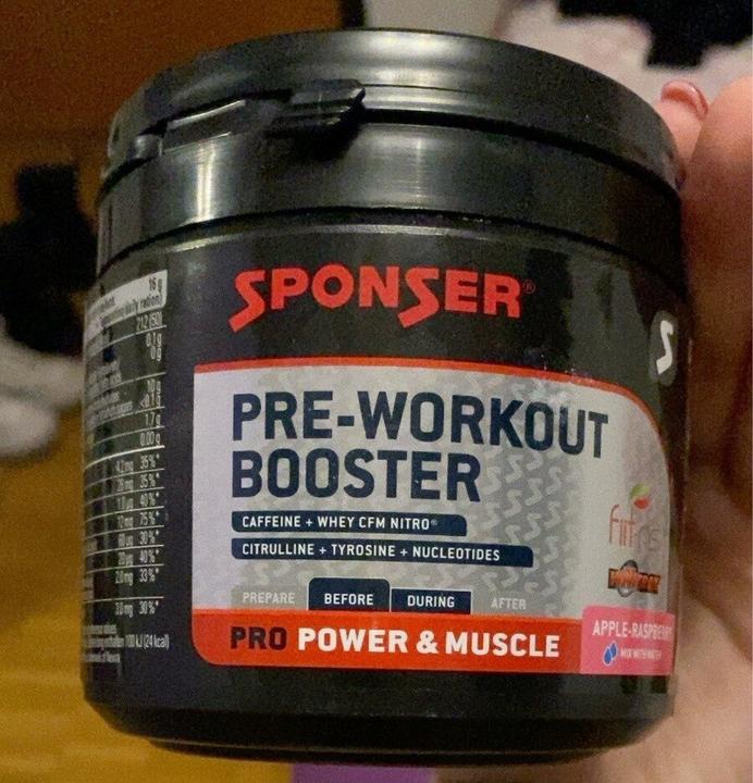 Actual product image Sponser Pre Workout Booster (Apple, Raspberry, 1 pcs., 256 g)