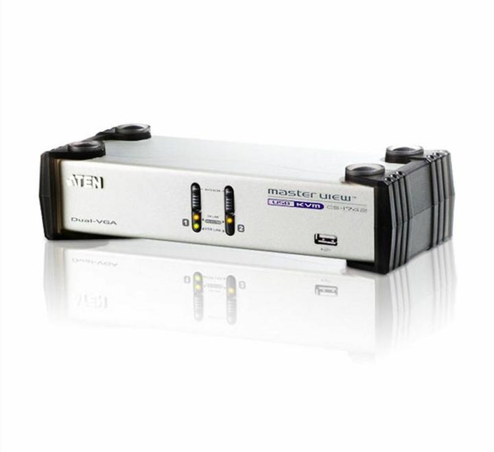 Immagine prodotto Aten CS1742, interruttore KVM con hub USB a 2 porte e doppia vista VGA