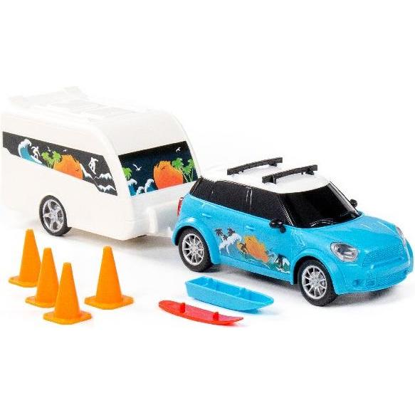 Toymax Bil med campingvogn 40,5x10x12,7cm i net