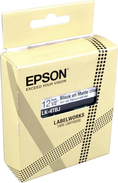 Produktbild Epson Matte Clear/Black 12mm LK-4TBJ (1.20 cm, Transparent)