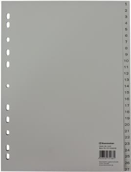 Actual product image Soennecken Register A4 1-54 PP gray full height
