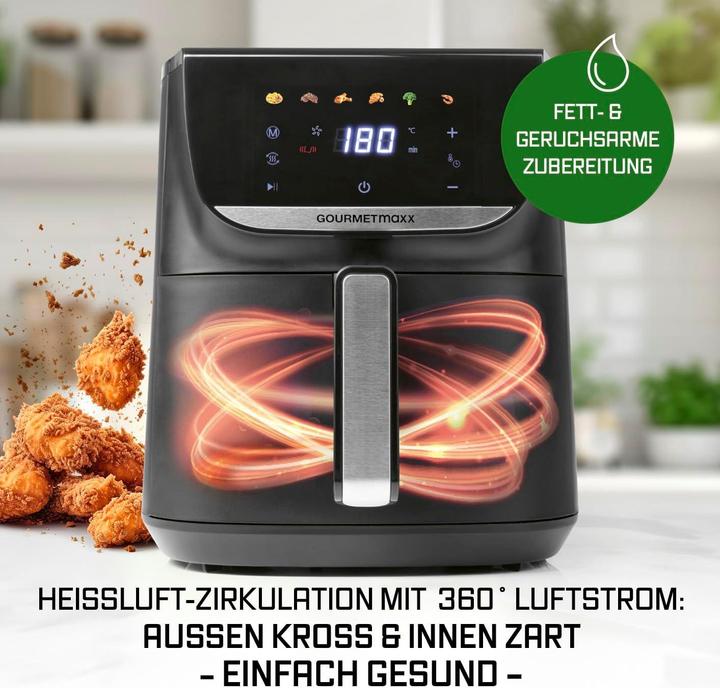 Actual product image Gourmetmaxx AirGenius M Heissluftfritteuse mit Touchscreen