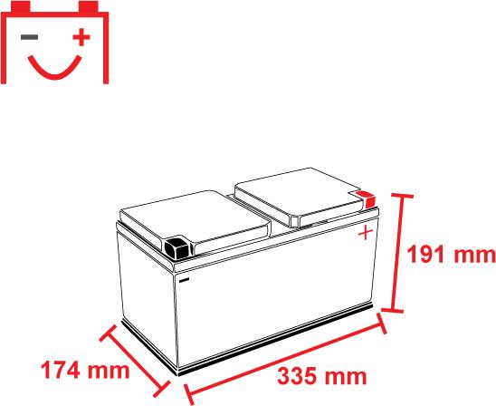 Produktbild Voltic VLI100 LiFePO4 Lithium Versorgungsbatterie (12 V, 100 Ah)