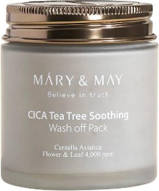 Mary&May CICA TeaTree Soothing Wash off Pack 4.4 Fl Oz / 125g - Centella Asiatica Extract, Tea Tree, Pore Car (125 ml)