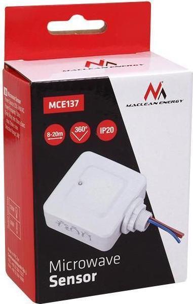 Produktbild Maclean Integrierter Mikrowellen-Bewegungssensor MCE137, 1200W Reichweite 4m-10m (MCE137) (10 m)