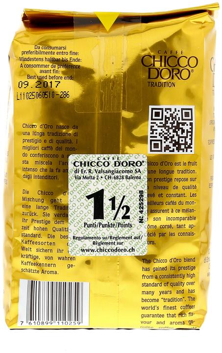 Produktbild Chicco D'oro Tradition (250 g, Mittlere Röstung)
