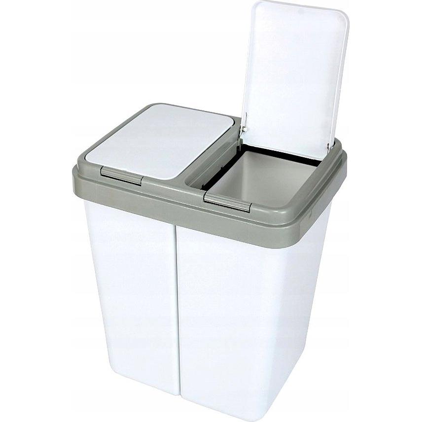 Katex Kosz na śmieci do segregacji na przycisk biały (656631), Pattumiera, Bianco