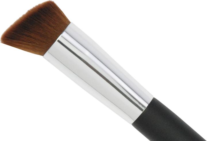 Actual product image Liquid make-up brush deer foot, angled, round ferrule, Toray hair, length 18 cm (Foundation)