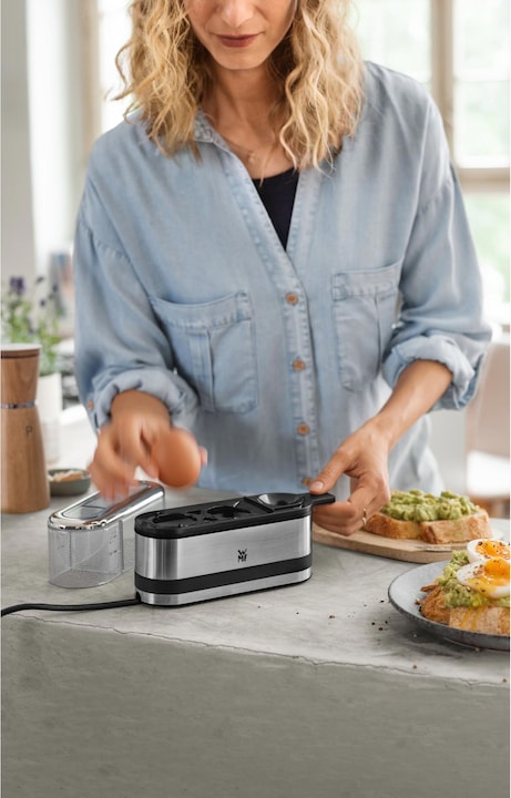 Produktbild WMF KÜCHENminis Eierkocher 2-Eier-Kocher hartgekocht, weich gekocht (EU-Stecker)
