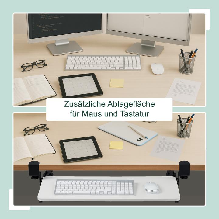 Actual product image Relaxdays Ausziehbare Tastaturablage zum Klemmen