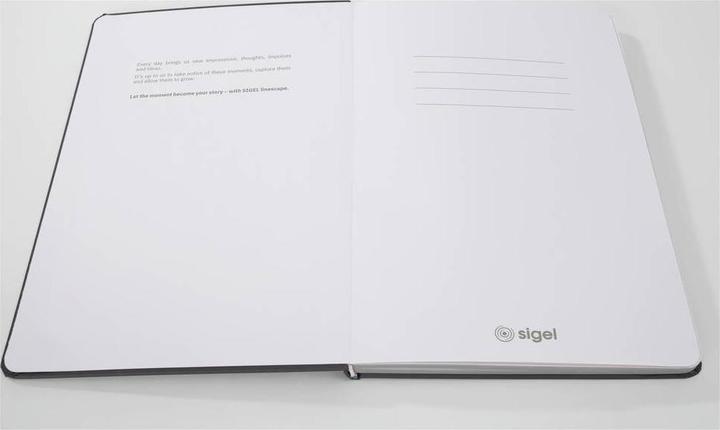 Image du produit Sigel Notizbuch A5 Linescape dunkel-/hellgrau (A5, Quadrillé, Couverture rigide)