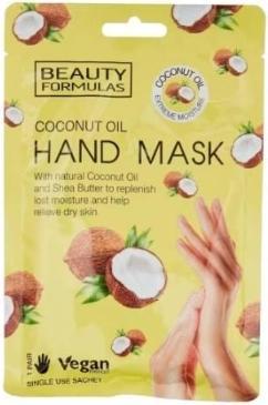 Immagine prodotto Beauty Formulas Maschera per le mani con olio di cocco, 1 paio di formule di bellezza