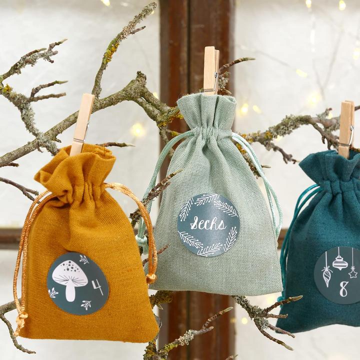 Immagine prodotto Papierdrachen Adventskalender Stoffsäckchen zum Befüllen