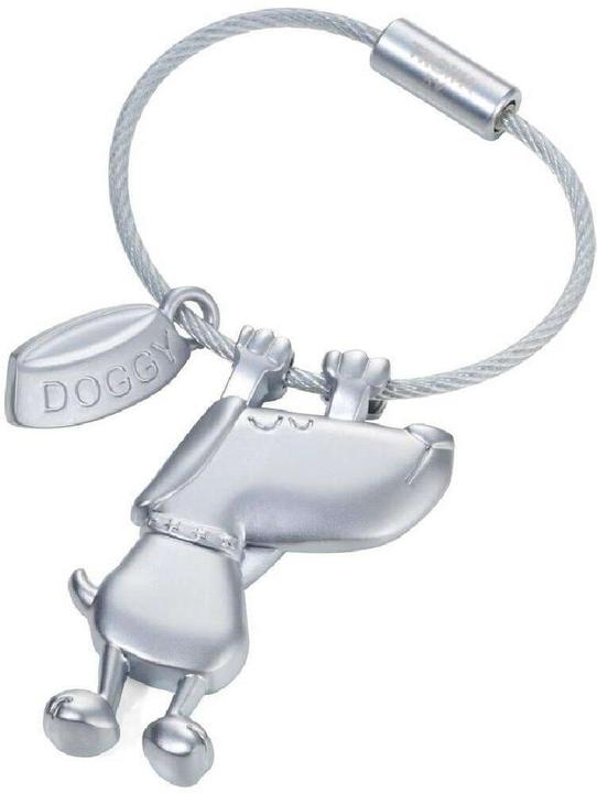 Actual product image Troika DOGGY key ring dog, bowl, matt grey