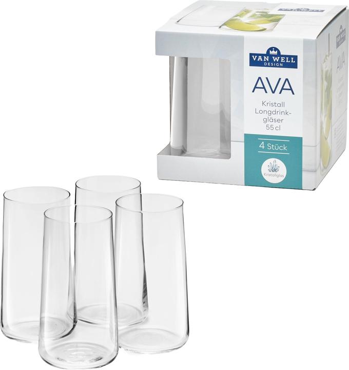 Produktbild Bormioli Rocco Longdrinkglas Ava 550ml 4St (5.50 dl, 4x, Longdrinkgläser)