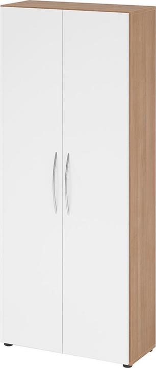 Actual product image Hammerbacher Wardrobe 5OH 34.6cm deep BM walnut/white (80 x 34.60 x 188 cm)