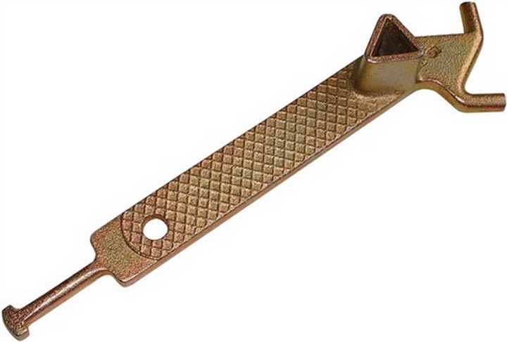 Actual product image Gausmann Triangular spanner DIN 3223 with hook Malleable cast iron suitable for barrier posts