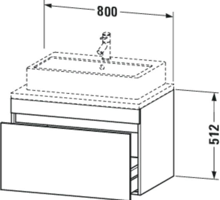 Image du produit Duravit Élément bas de console DURASTYLE 512x800x548mm lin/basalte mat