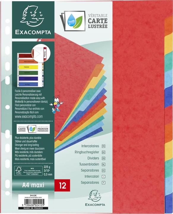 Produktbild Exacompta Blanko-Register - Karton